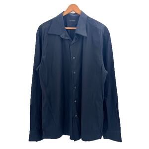 Valentino Black Long Sleeve Button Down Down Dress Shirt Mens Size 43 / 17